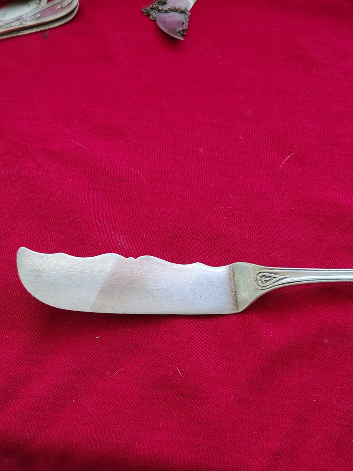 Chicago Coin LEAFY OLIVE Pattern In-Line BUTTER KNIFE-1859 I Speer