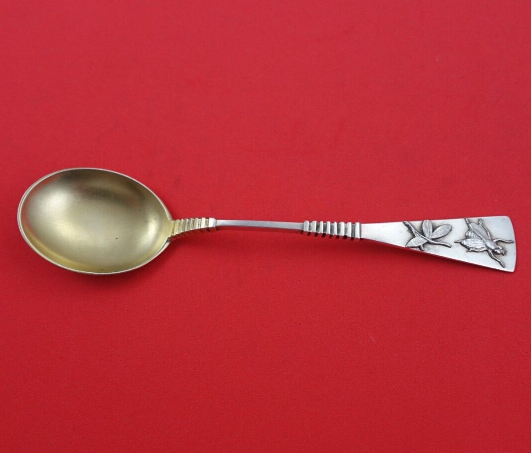 Applied Silver by Shiebler Sterling Silver Ice Cream Spoon GW w/ Applied Fly 6″