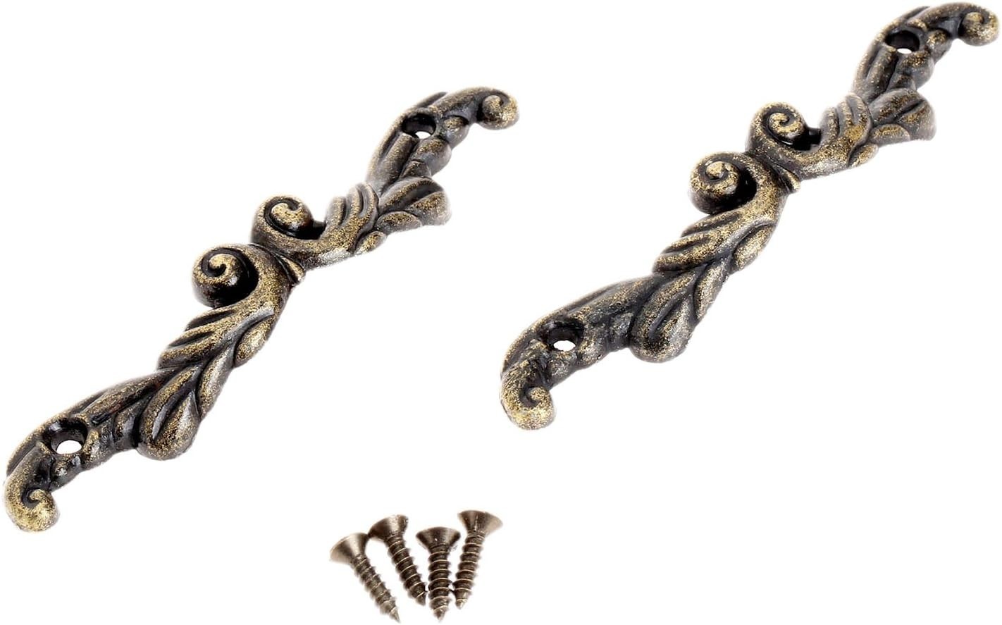 Large Antique Brass Drawer Pulls – 10 Pcs Decorative Handles for Vintage Decor