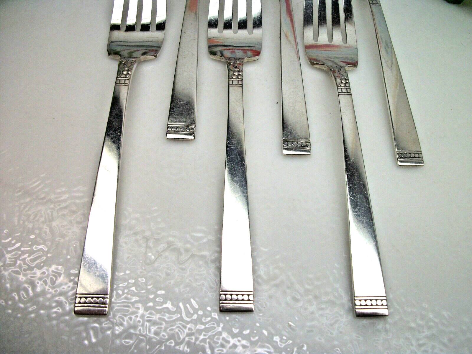 6 Oneida Community Silver FOREVER Silverplate Salad Forks 1939
