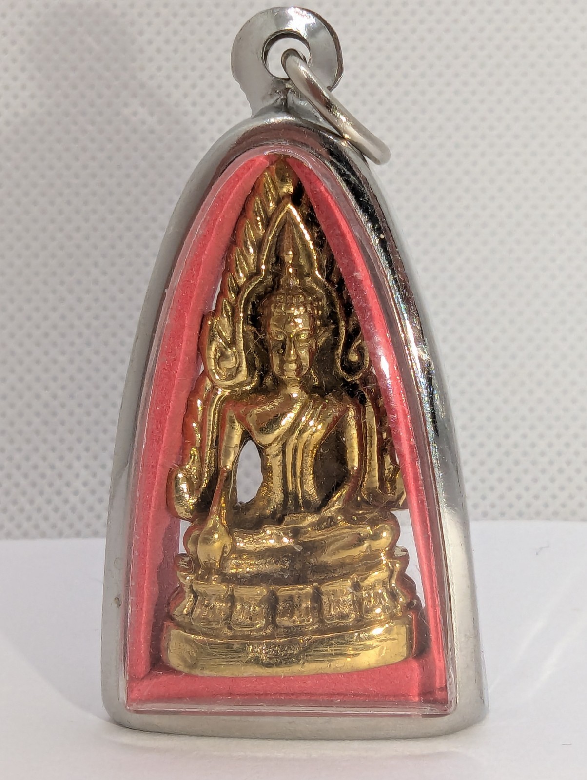 Phra Buddha Chinnarat Indochina Wat Suthat Brass Thai Amulet Talisman Pendant.