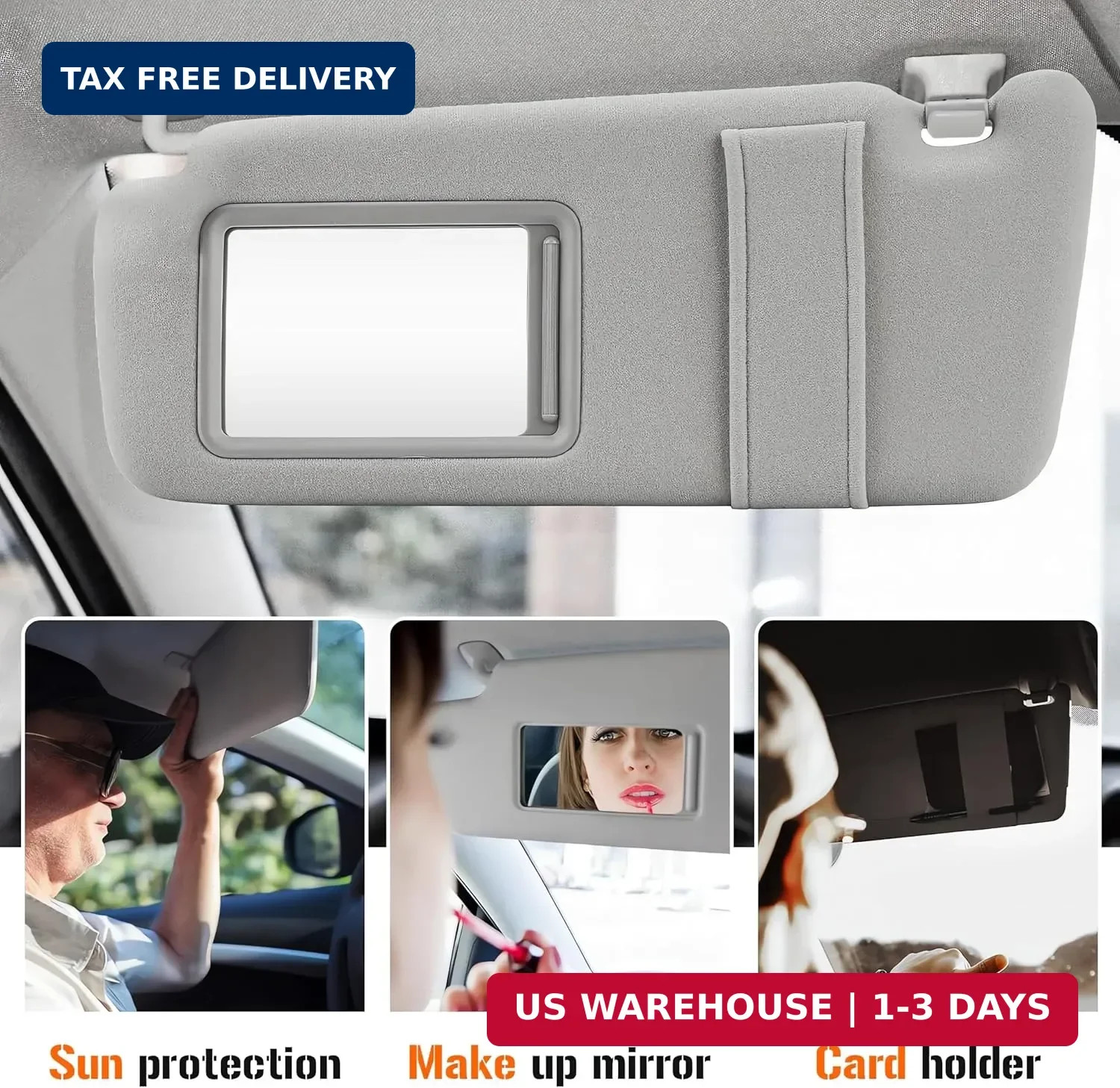 Sun Visor Left Driver Side Compatible with 2007 2008 2009 2010 2011 Toyota Camry