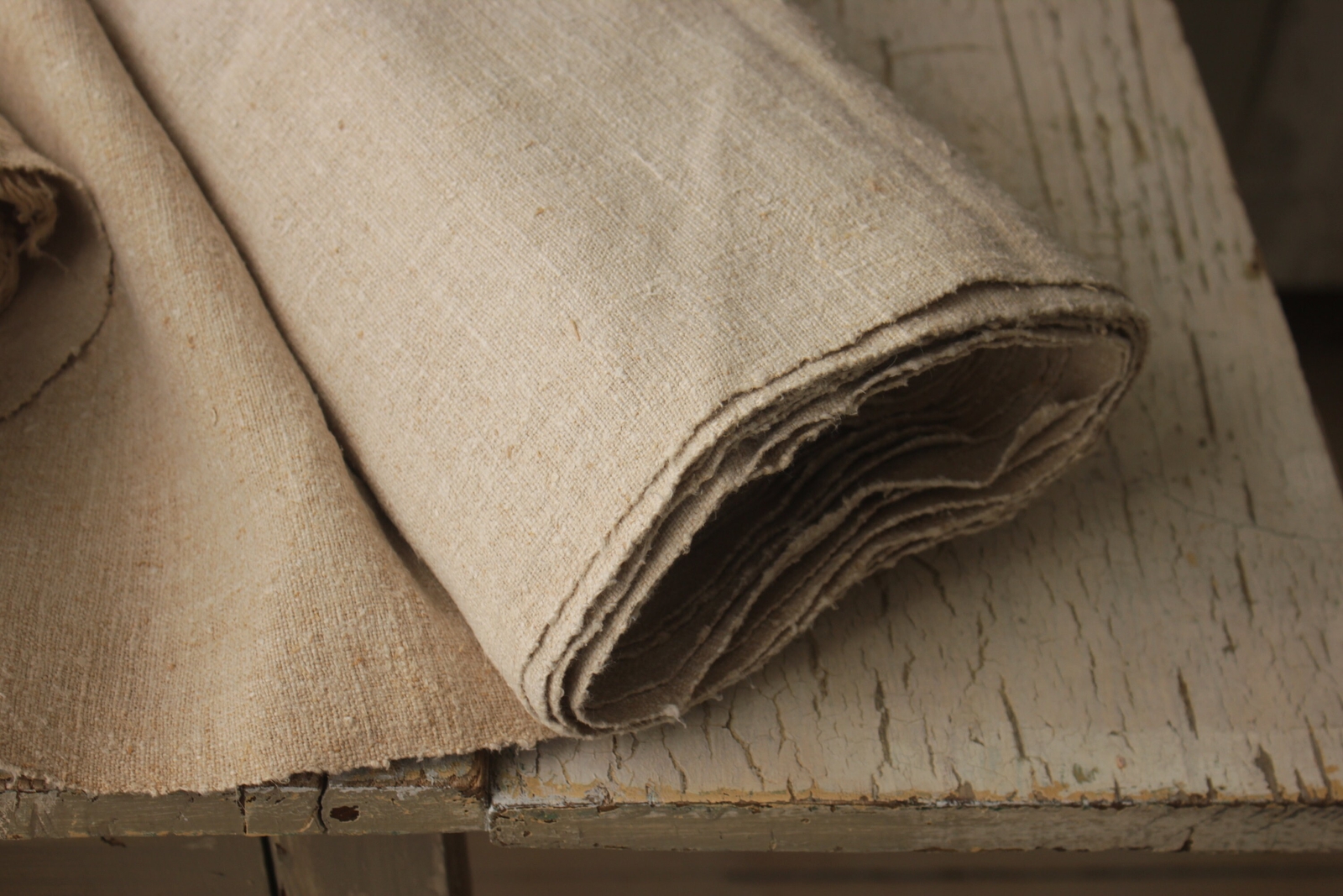 Linen Grain sack fabric Organic 13 YARDS slip cover material old hemp lovely to