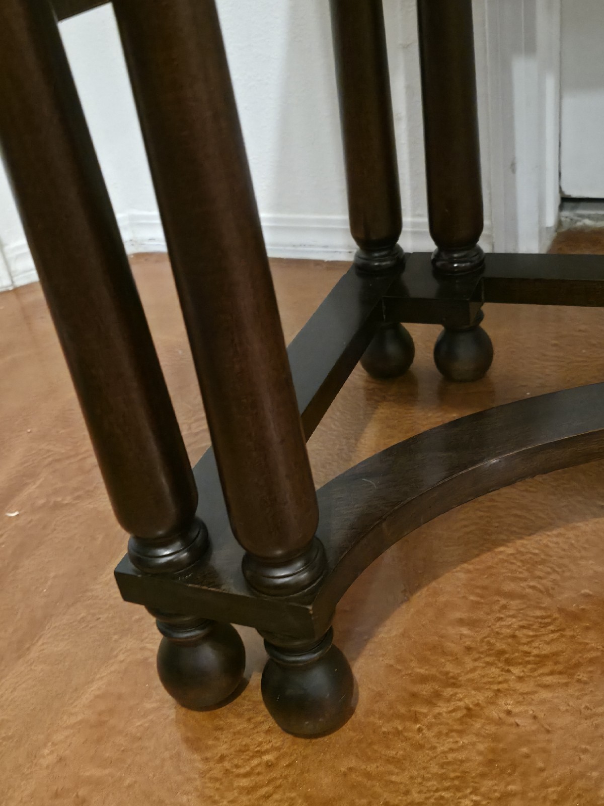 Antique Solid Walnut Dropleaf Gateleg Sofa Table Dark Brown