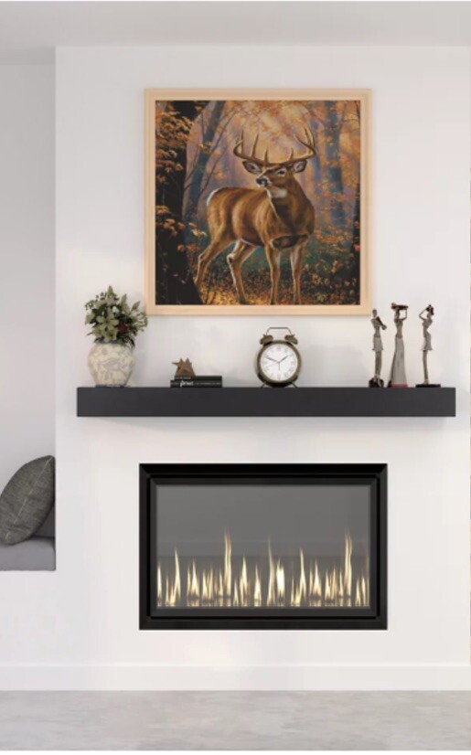 Dogberry Farmhouse Black Fireplace Mantle