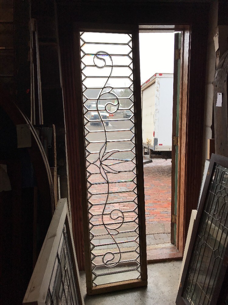 Sg 2262 Antique All Beveled Glass Transom Window 21 X 86 Rainbow