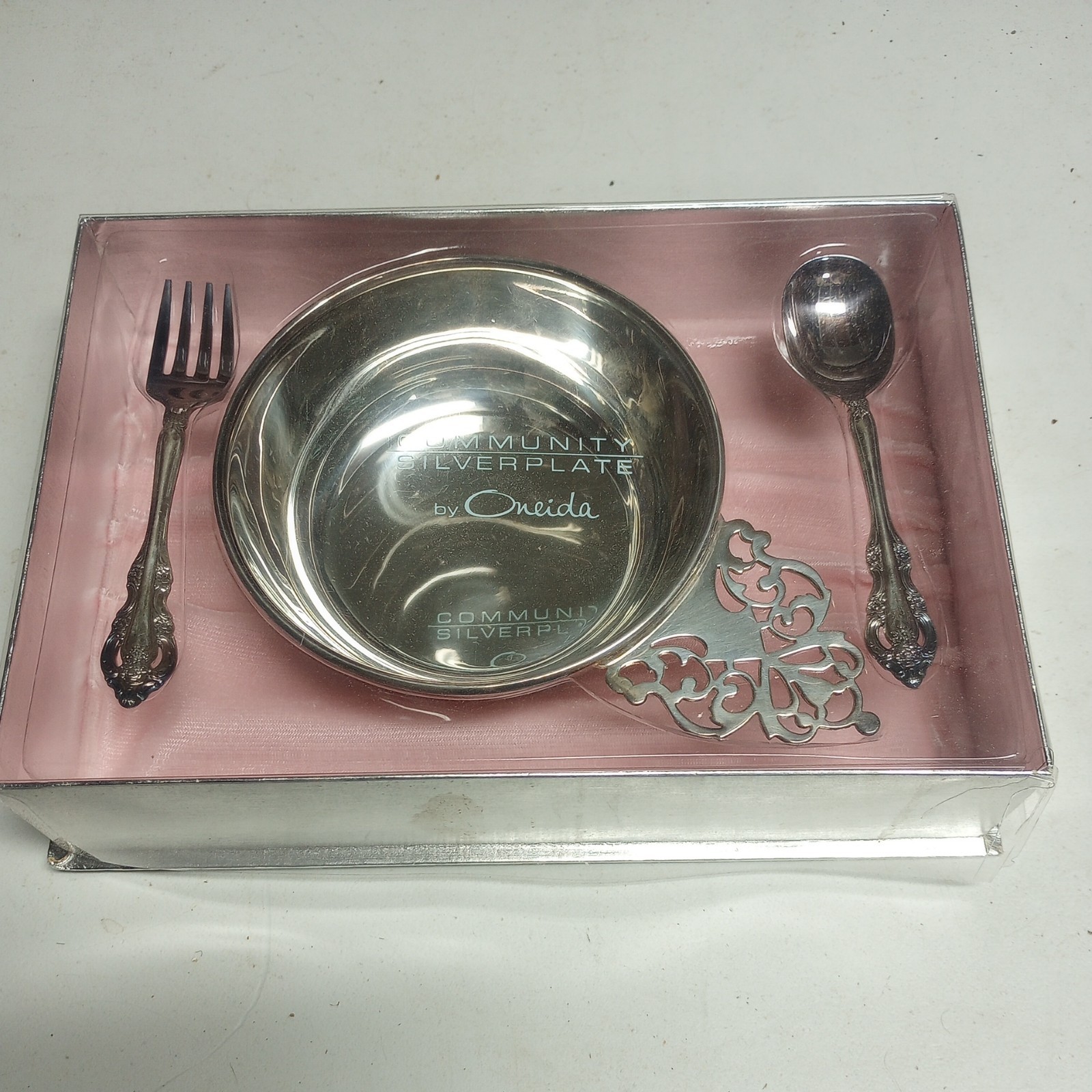 Community Silverplate by Oneida Child’s Bowl Spoon & Fork