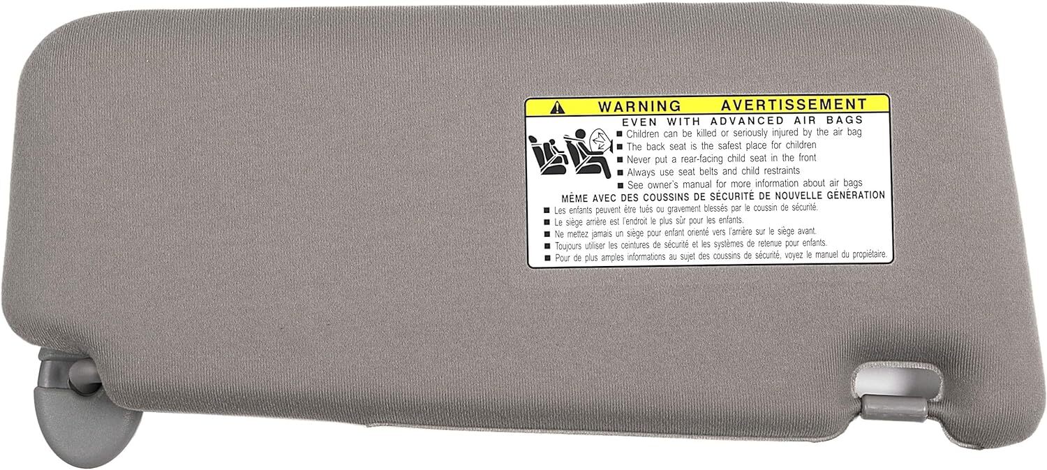 Gray Left Driver Side Sun Visor Fit For Toyota Camry Without Sunroof 2