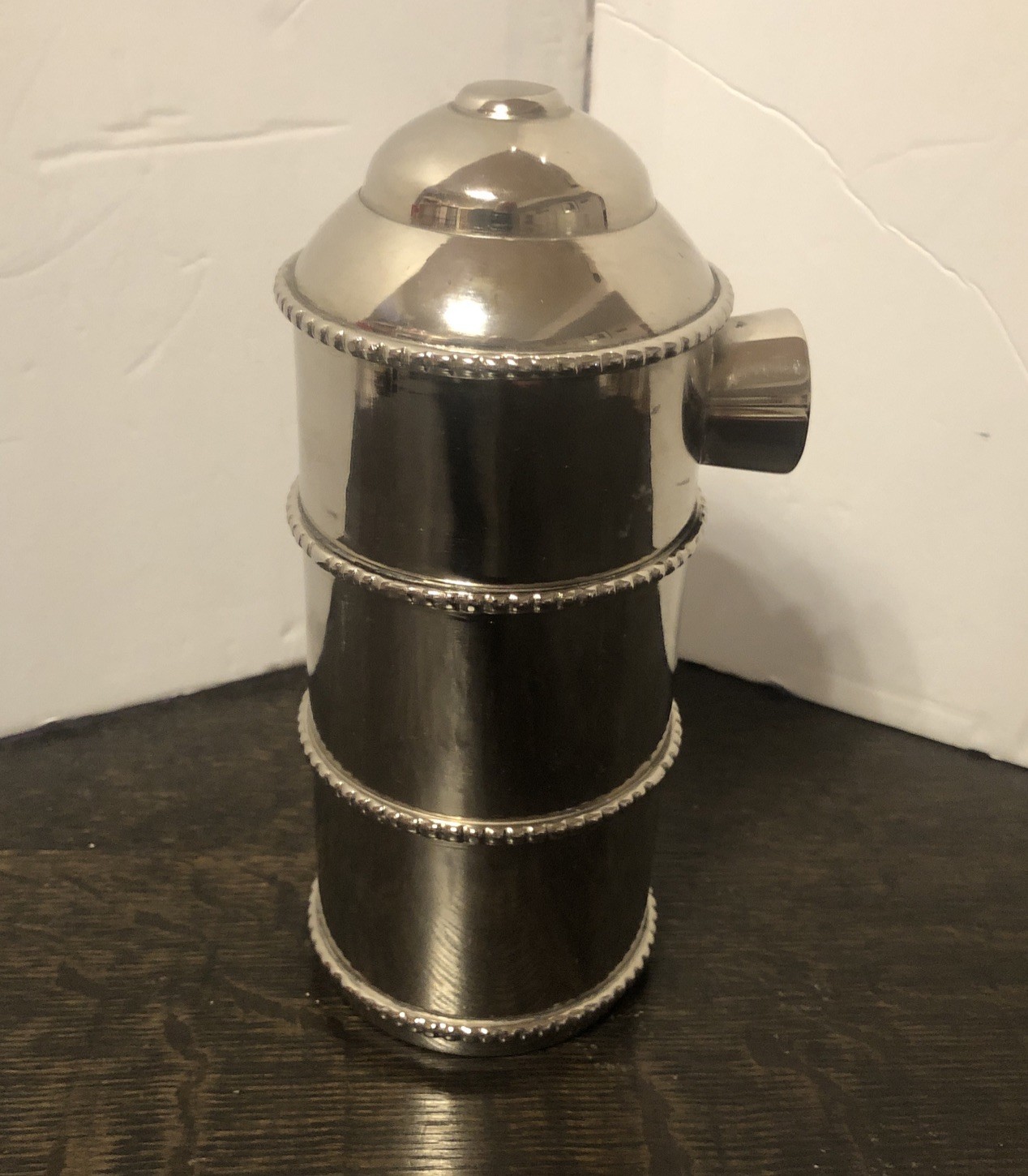 Vintage Silver Plated Art Deco/MCM Cocktail Shaker 8” Tall