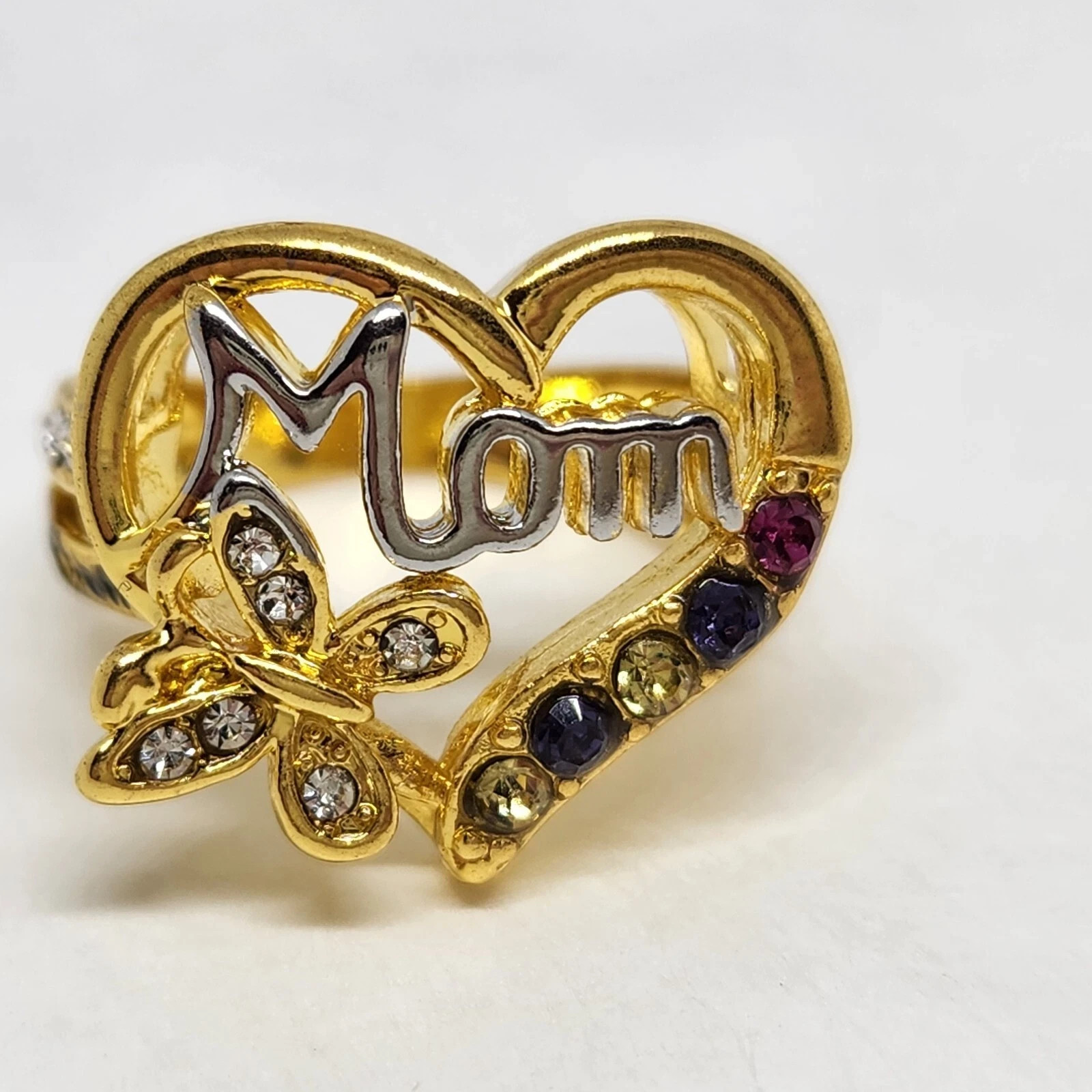 14K Yellow Gold Plated 2Ct Round Lab Created Diamond Mother’s Day Band Ring