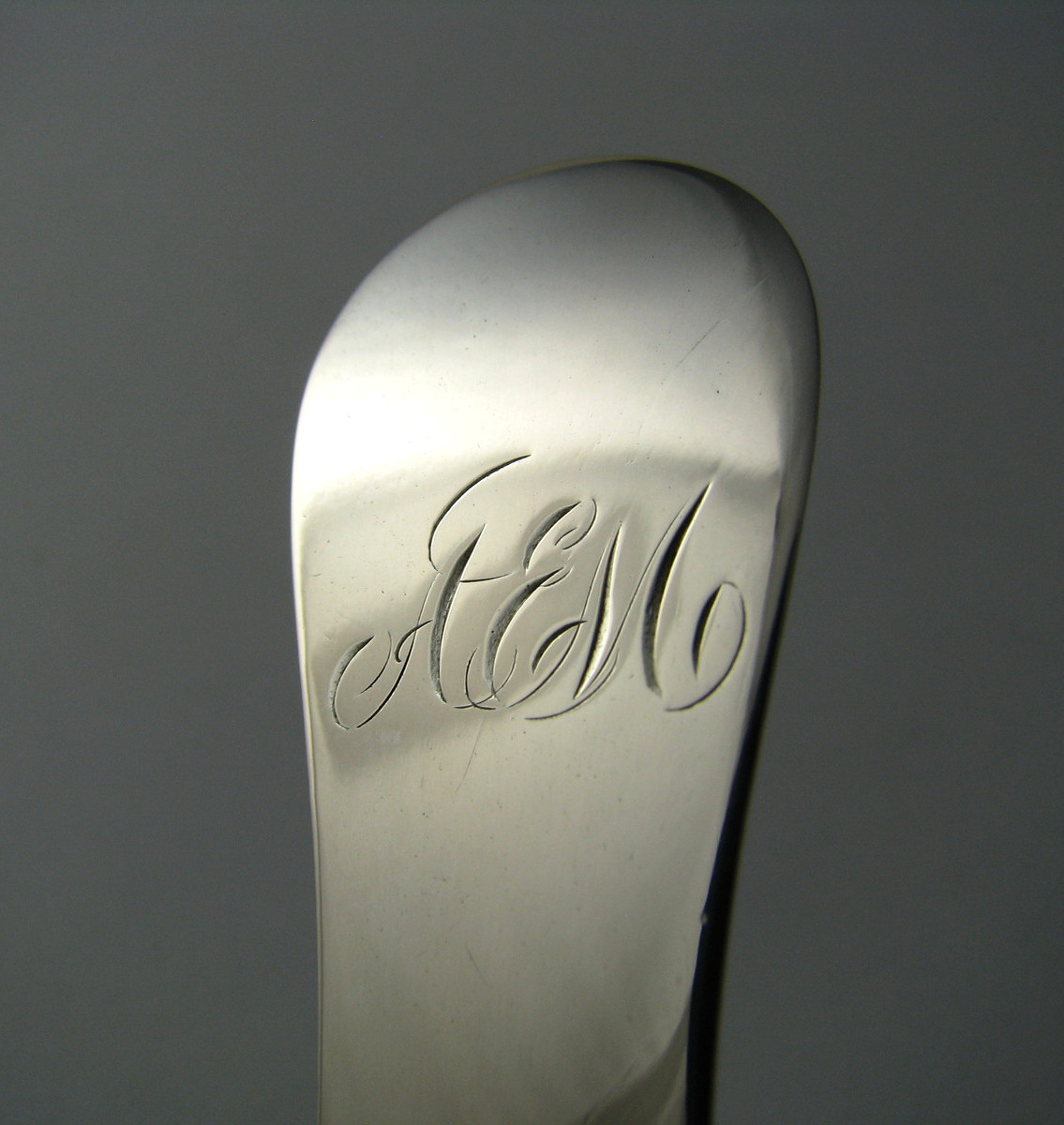 COIN SILVER SPOON TEASPOON TEA SPOON by Seth Eastman Brown Concord NH c1840s-60s