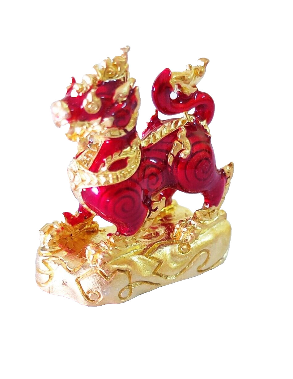 Amulet Thai Magic Singha Billionaire Lion King Protection Luck Money LP Phat