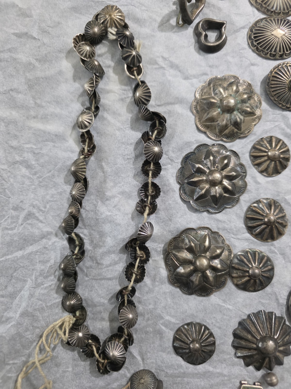 Vintage Native American Silver Jewlery Lot. Acid Tested 245g