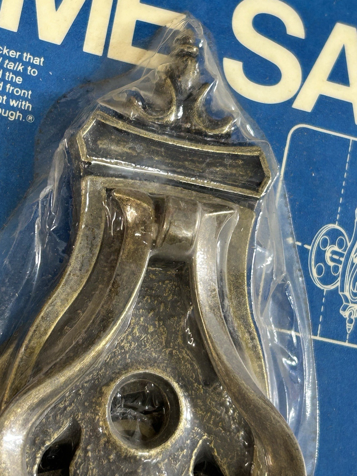 Vintage Solid Brass Door Knocker with Peep Hole Speakeasy AJAX 607