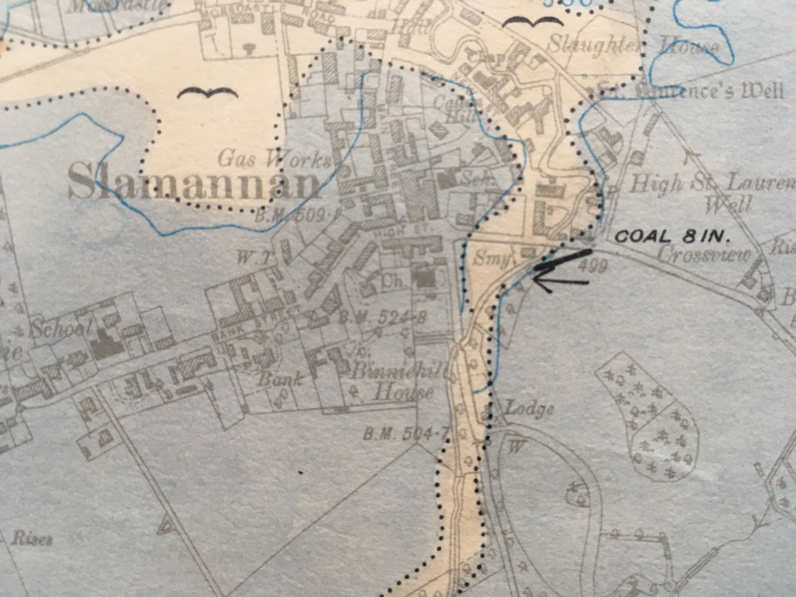 Geological Map of Slamannan area. Edition of 1922. Dunbartonshire XXXV. NW.
