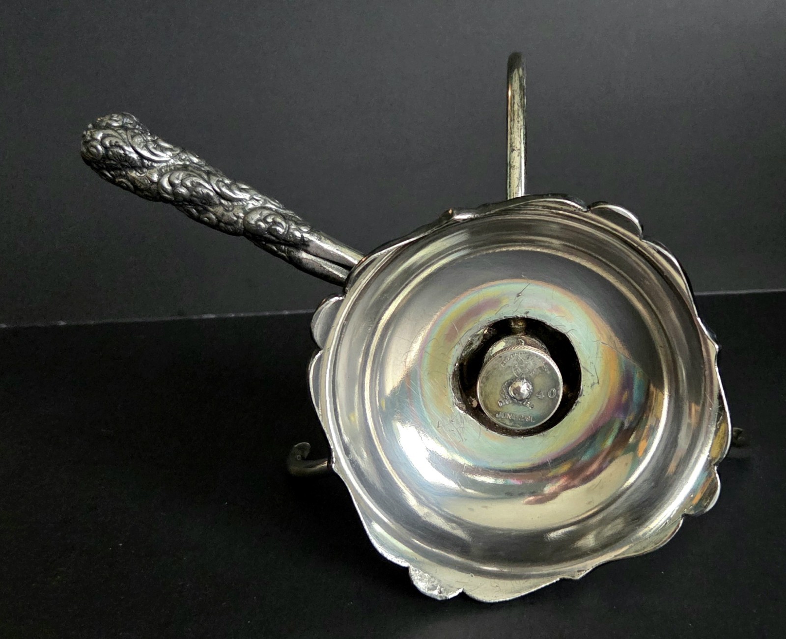 Wilcox Silver plated Cheese Ball Holder Antique Made Circa 1891 in Meriden, CT