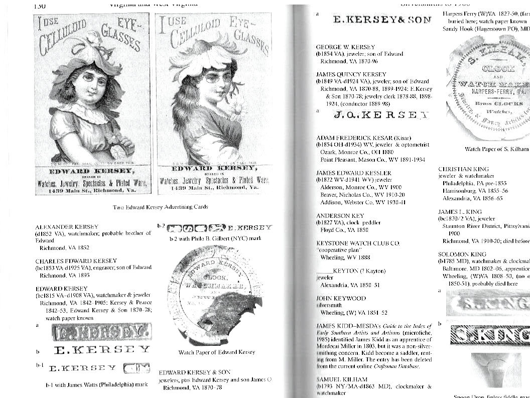New Book! VIRGINIA and WEST VIRGINIA SILVERSMITHS…. by C. Hollan