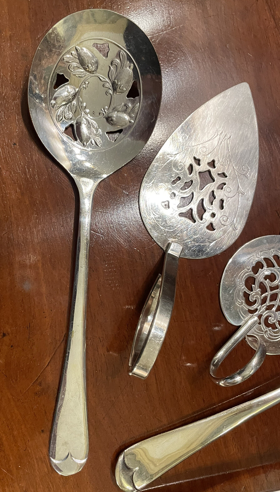 OLD SILVER SERVERS – TOMATO, CASSEROLE, TEA CAKES, ENTREE SERVERS Grab Bag Lot