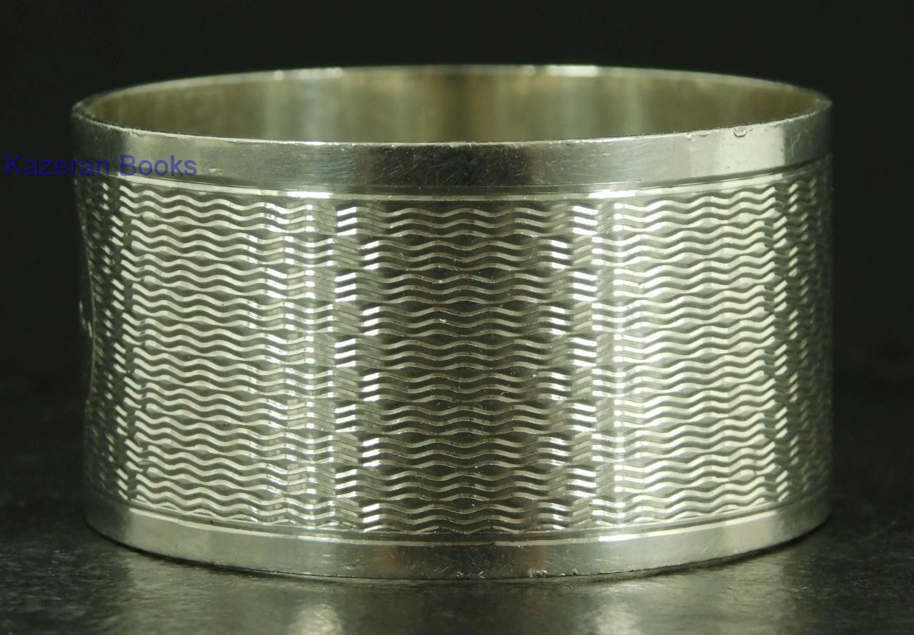 Vintage Solid Sterling Silver Napkin Ring 1971 By J Gloster Ltd ‘Simon’