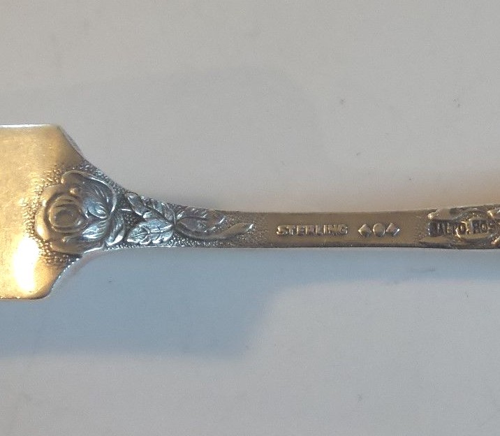 Schofield BALTIMORE ROSE Sterling Silver Master Butter Spreader, Monogram “M”