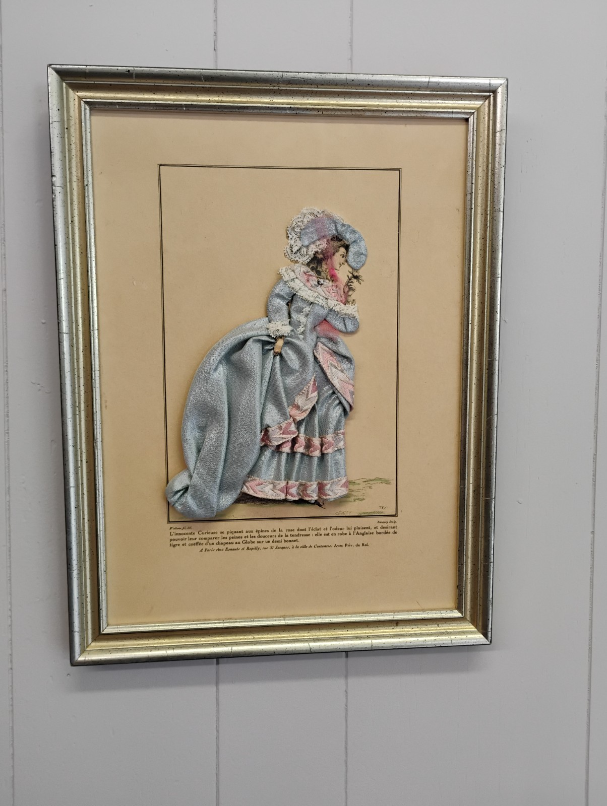 antique French Victorian fashion artwork