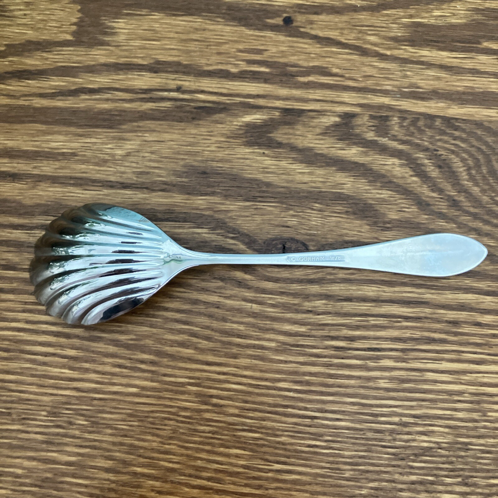 Gorham 18/8 Shell Pattern Seashell Casserole Spoon Silver China