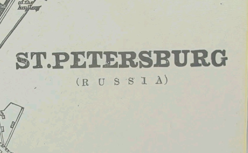 Vintage 1900 ST PETERSBURG RUSSIA Map 14″x11″ ~ Old Antique Original LITEYNY