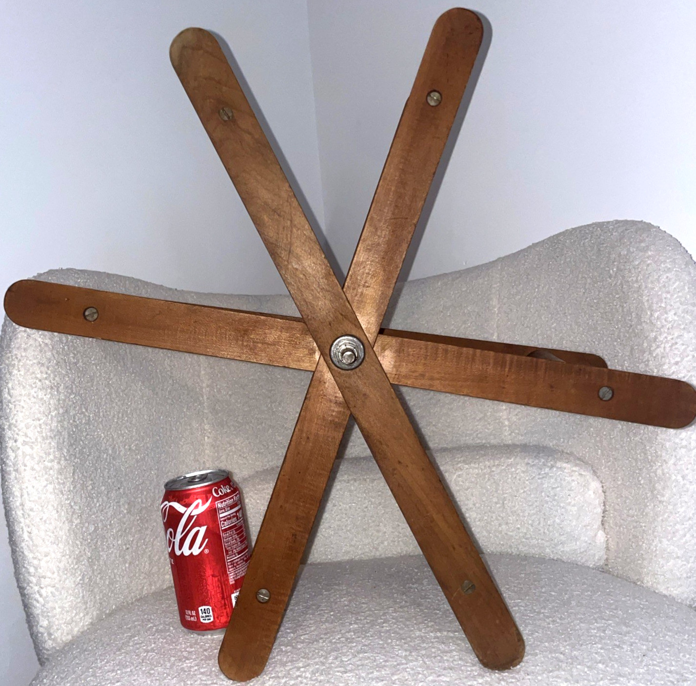 Vintage Yarn Swift Winder Wheel Spindles Farmhouse Textile Industrial
