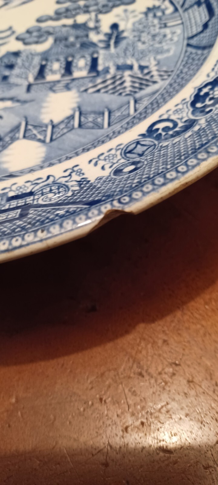 Willow Pattern Food Warming Plate 26 Cm
