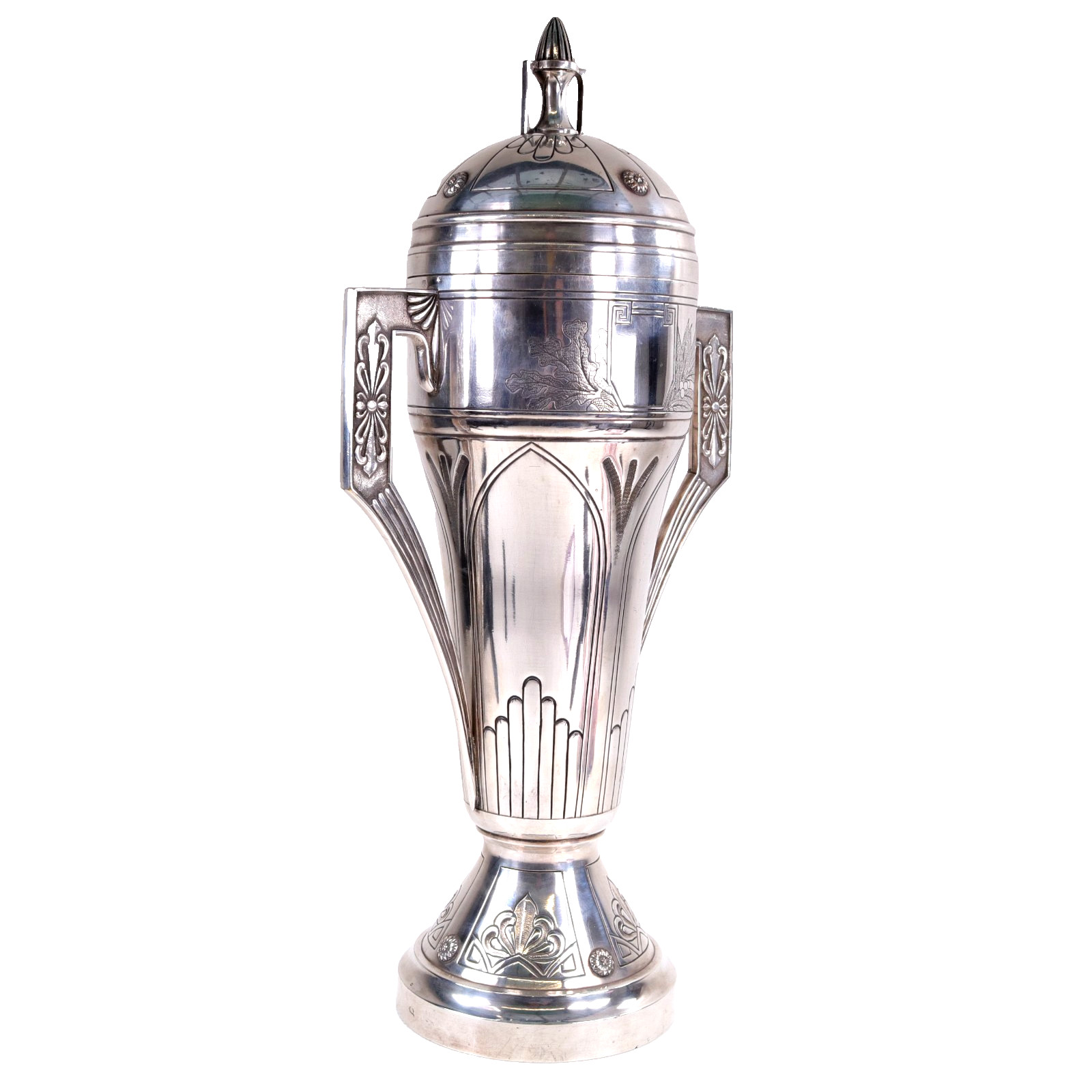 Jugendstil Silver Plated Trophy American Russian German Eagle Hallmark E T h43cm