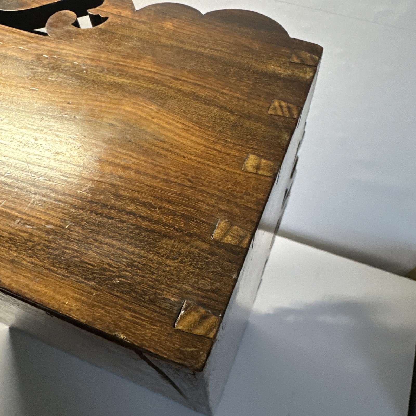 Elegant Antique Victorian Marquetry Walnut Inlaid Writing Slope Box Lap Desk