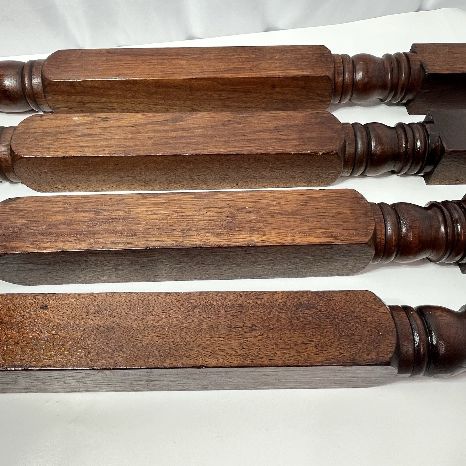 Vintage Handmade Reclaimed Turned Wood 26.5×2.25×2 Straight Furniture Table Legs