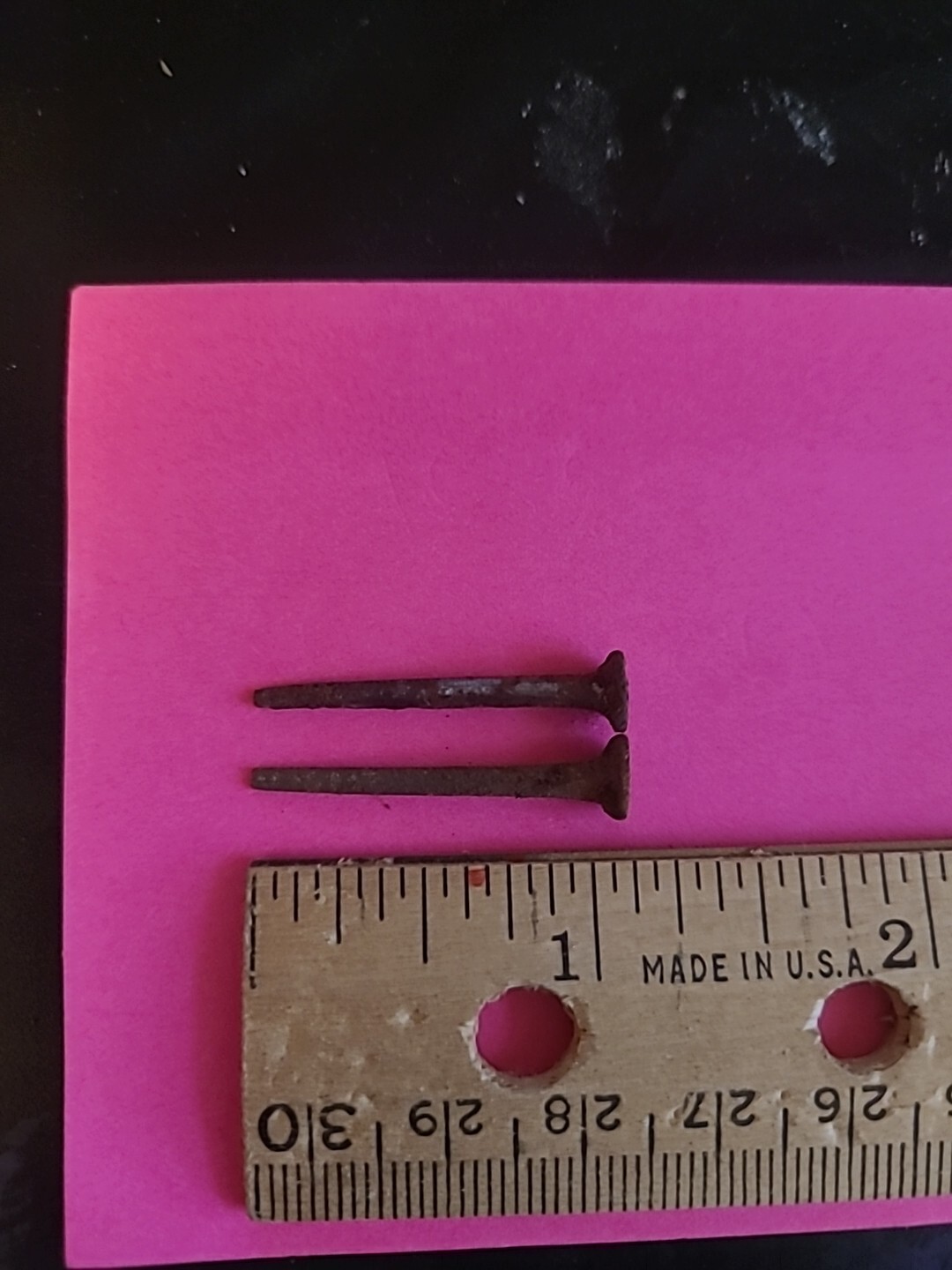 Antique square nails with round heads (100+ nails)