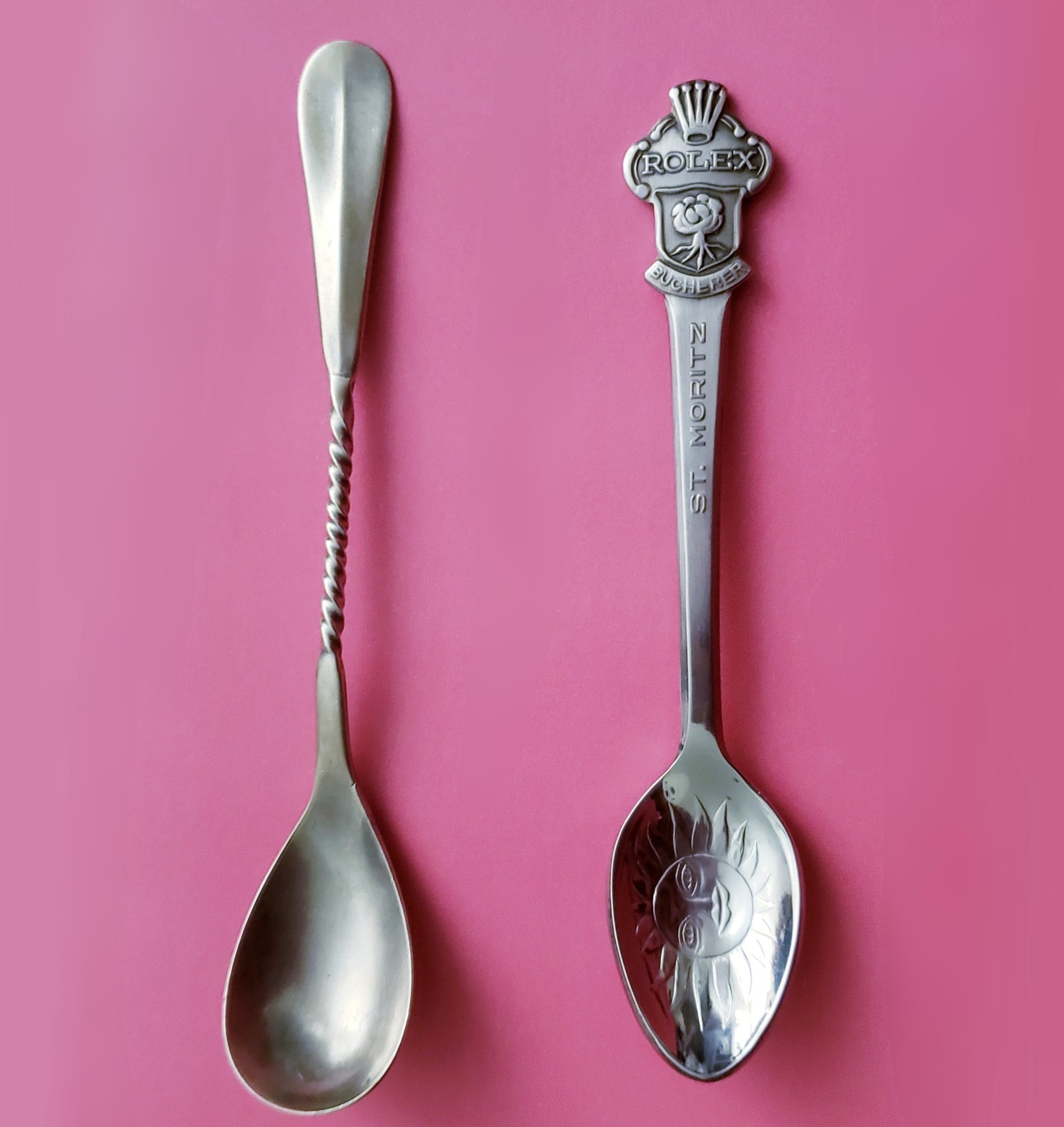 N.F. Silver Co. 1877 Collectable Twisted Handle Spoon Niagra Falls Vintage