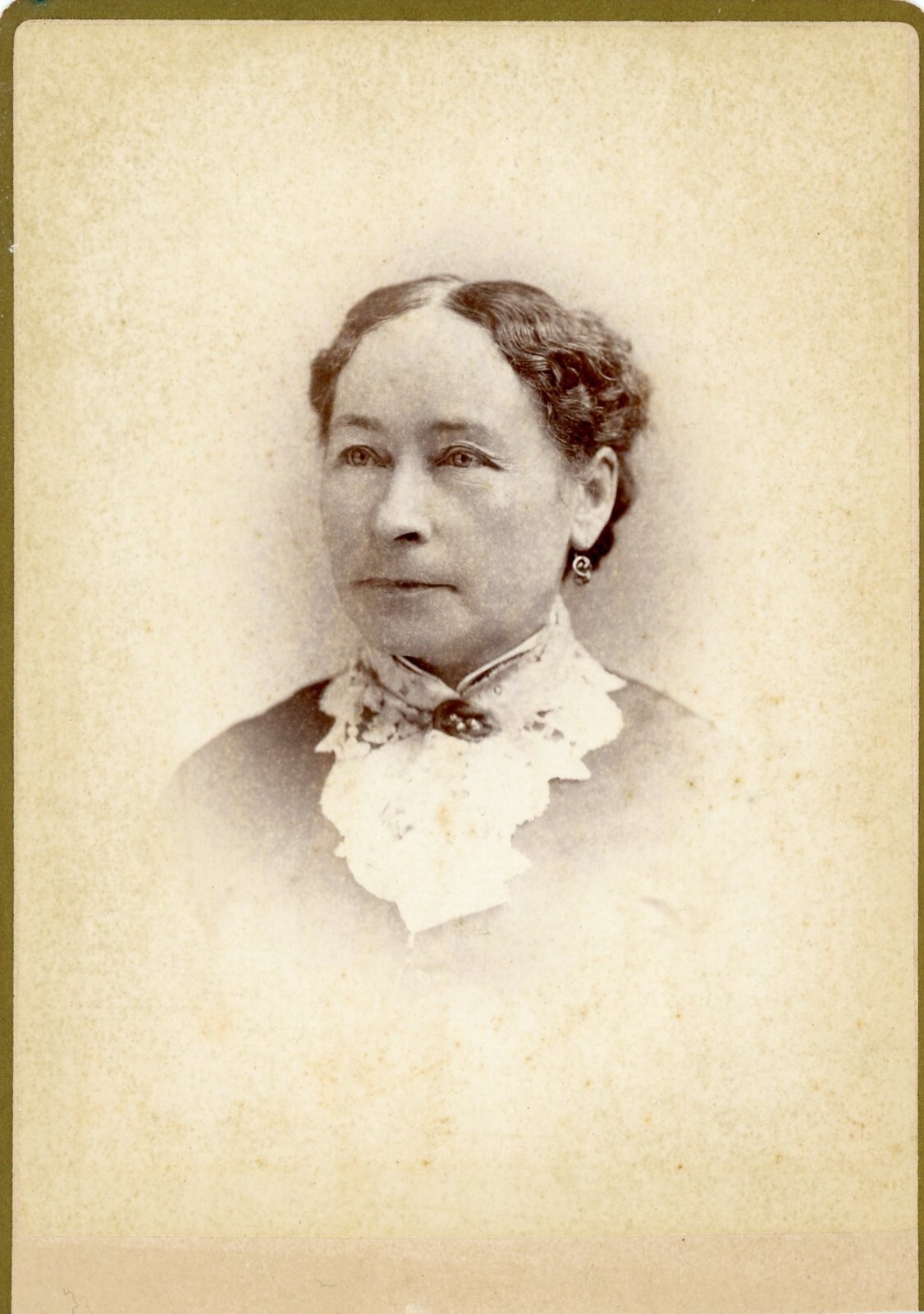 Woman in Victorian Dress Antique Cabinet Circa 1800 Card 4.25″ X 6.50″ 015