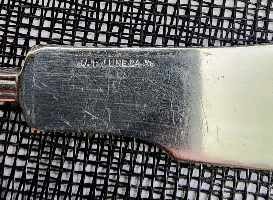 😜ANTIQUE c1878 – 79 SILVERPLATED EASTLAKE/LYONNAISE MASTER BUTTER KNIFE 🧈