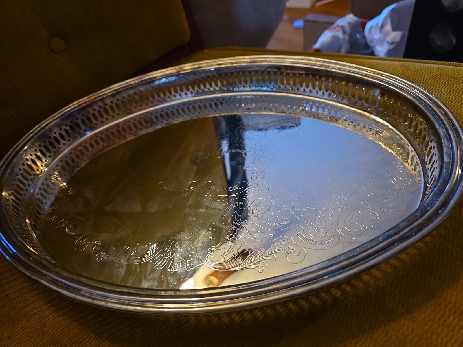 GODINGER Silver ART Company Silverplated Server W/ Sectional Glass Insert