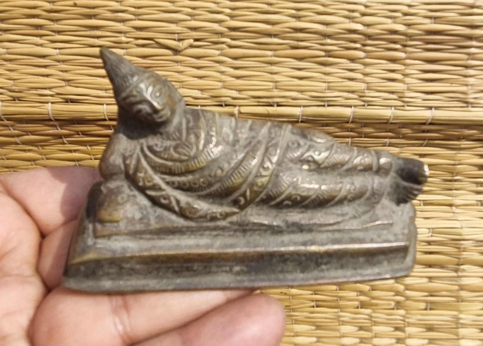 Antique Old Tibetan Buddha Buddhism Brass Pharmacist Buddhism statue idol