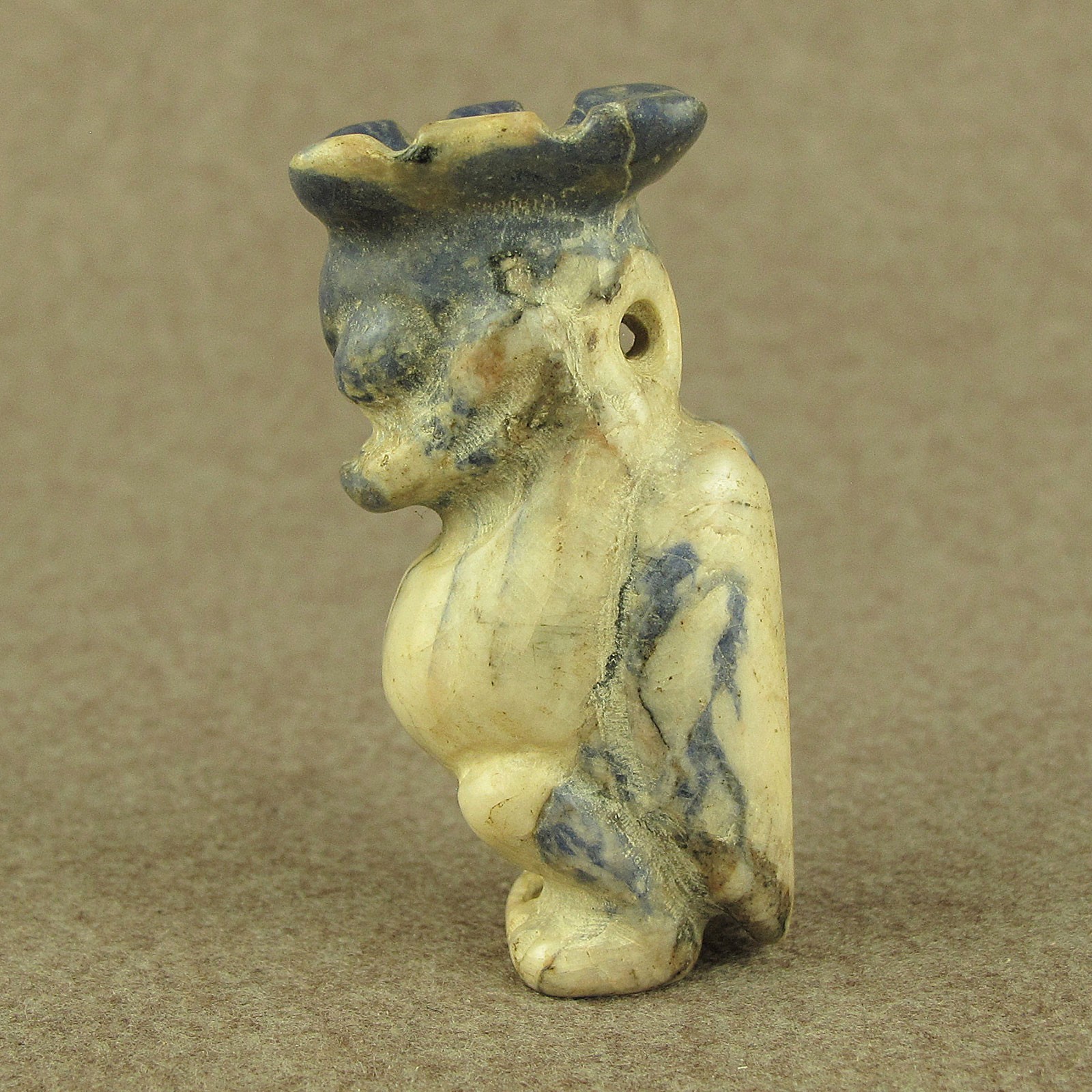 Antique Chinese HongShan Culture Lapis Lazuli Bird Body Pig-Dragon Pendant