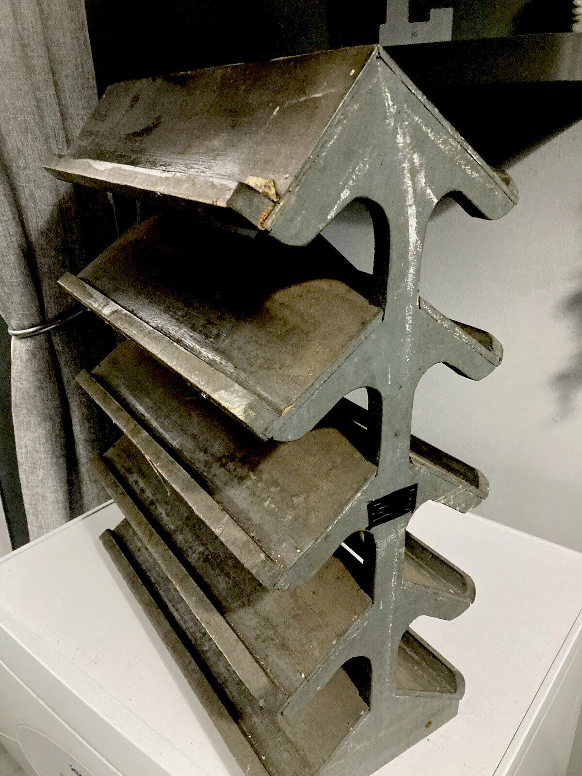Antique Scratchbuilt Printers Type Setting Stand 21”x 16” X 7” Approx