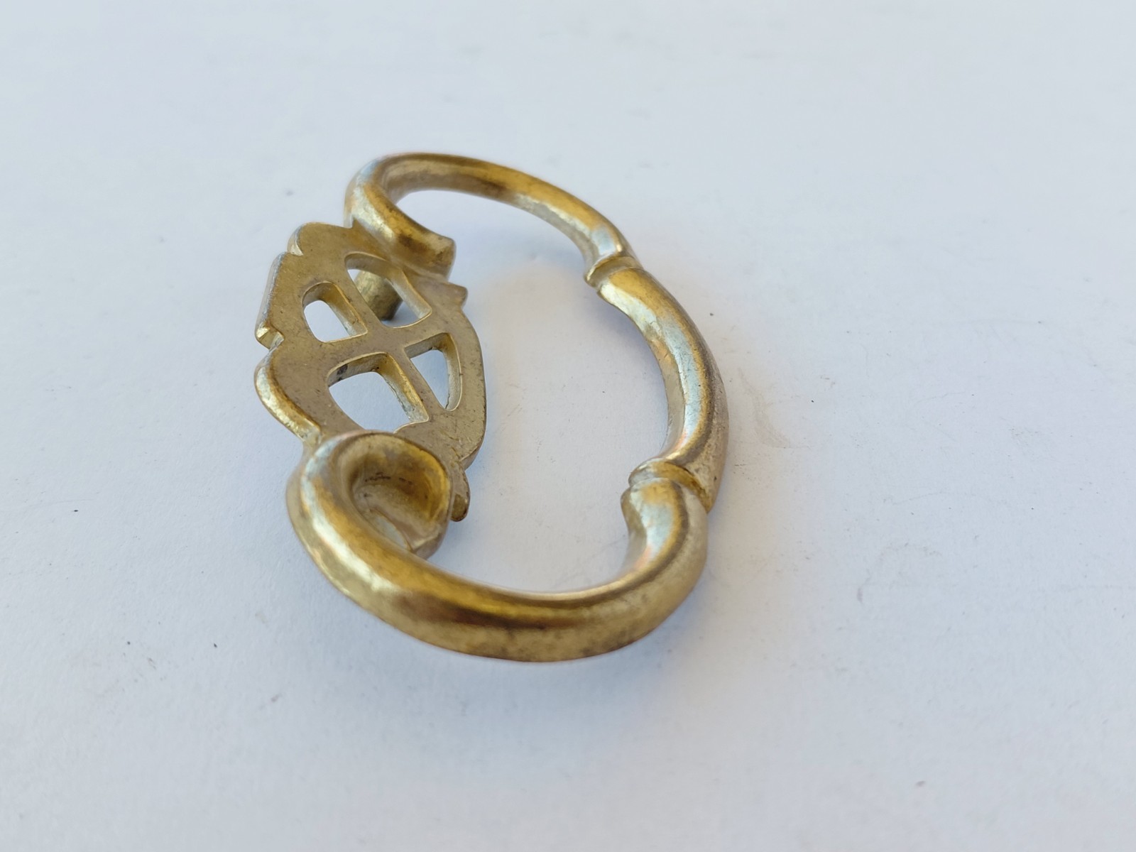 Vintage Drawer Pull Handle Cabinet Solid Brass 3.5″ Wide 1.75″ CTC