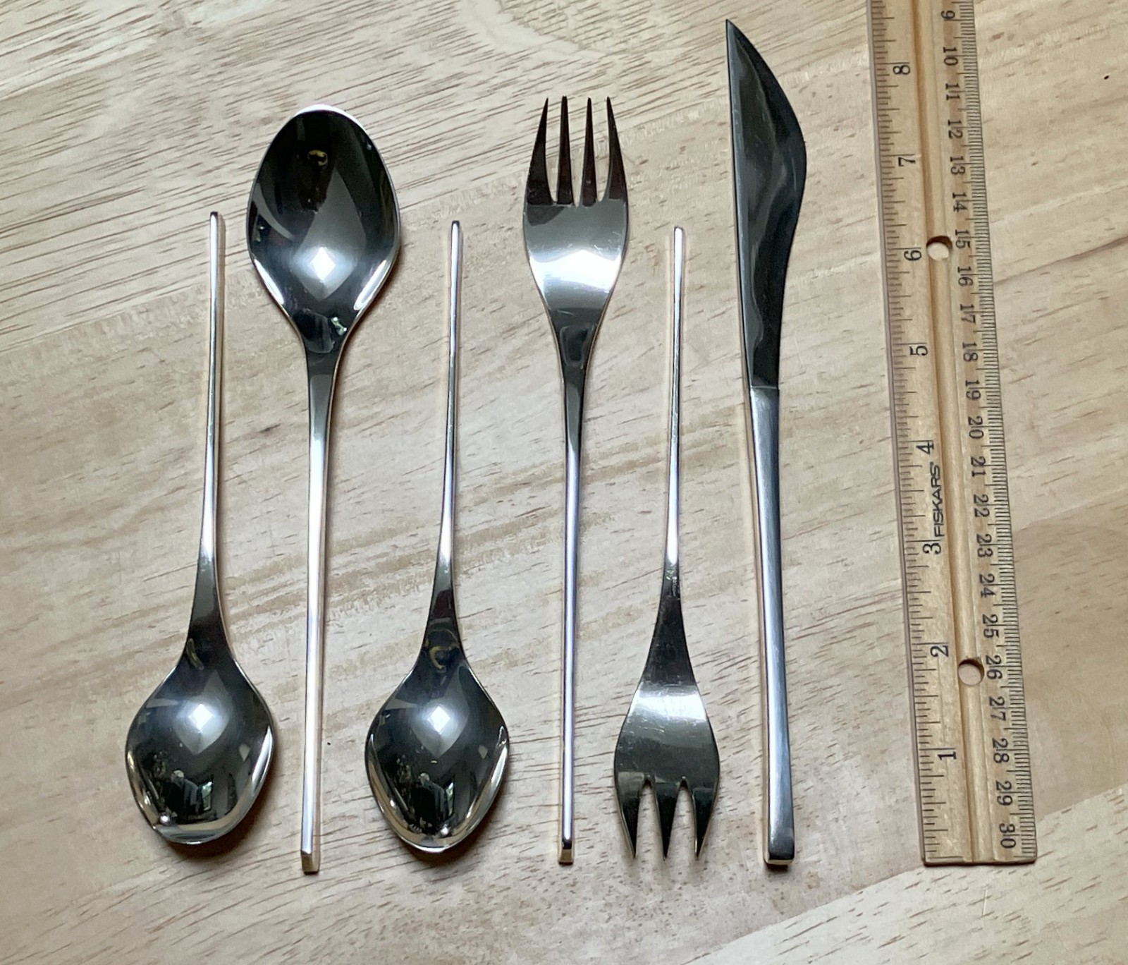 International Sterling Silver Vision Flatware Place Setting 6 piece w bag