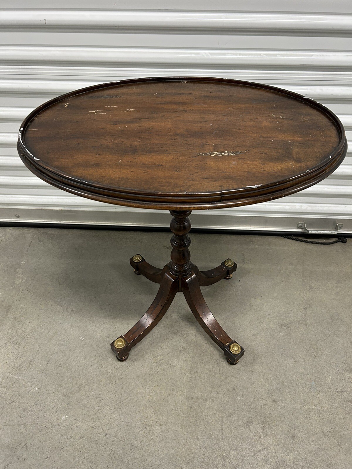 Vtg CTH Sherrill Occasional Solid Wood Oval Side Table Accent Furniture AS IS