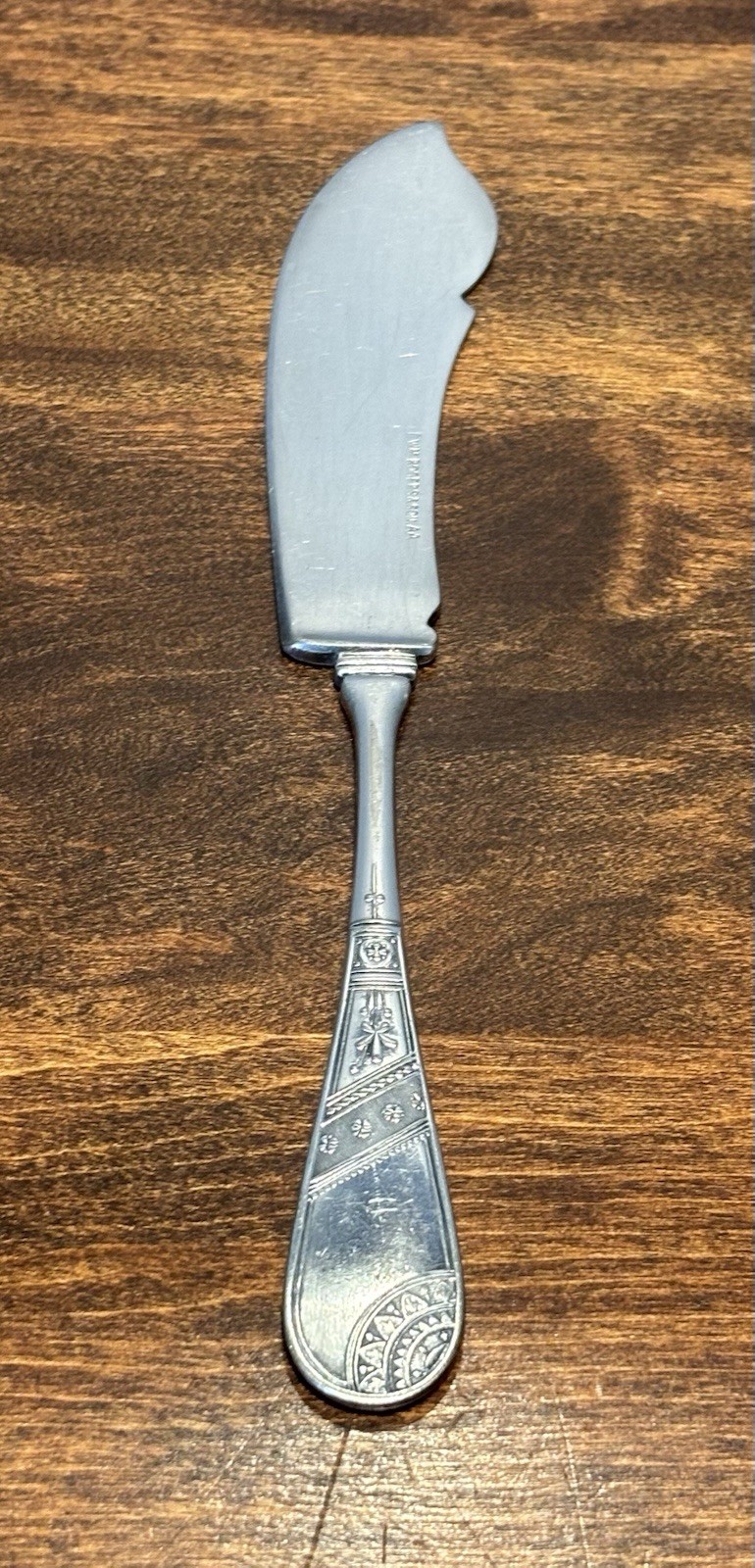Antique: Wm. Rogers 1883 Saratoga Aka Angelo Silver-Plate Spreader: No Monogram