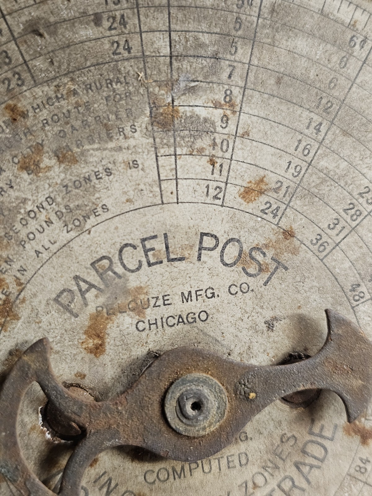 Parcel Post Postal Scale by Pelouze Mfg. Co. Chicago IL Vintage 20lb