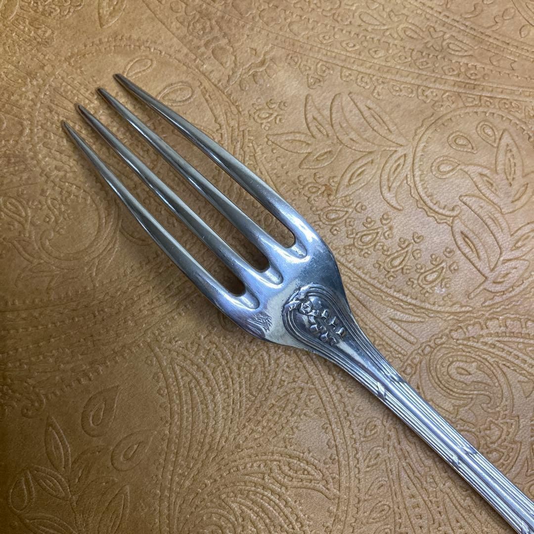 Hermes Solid Silver Spoon & Fork Set 100g Heavyweight Sterling Silver Rare used