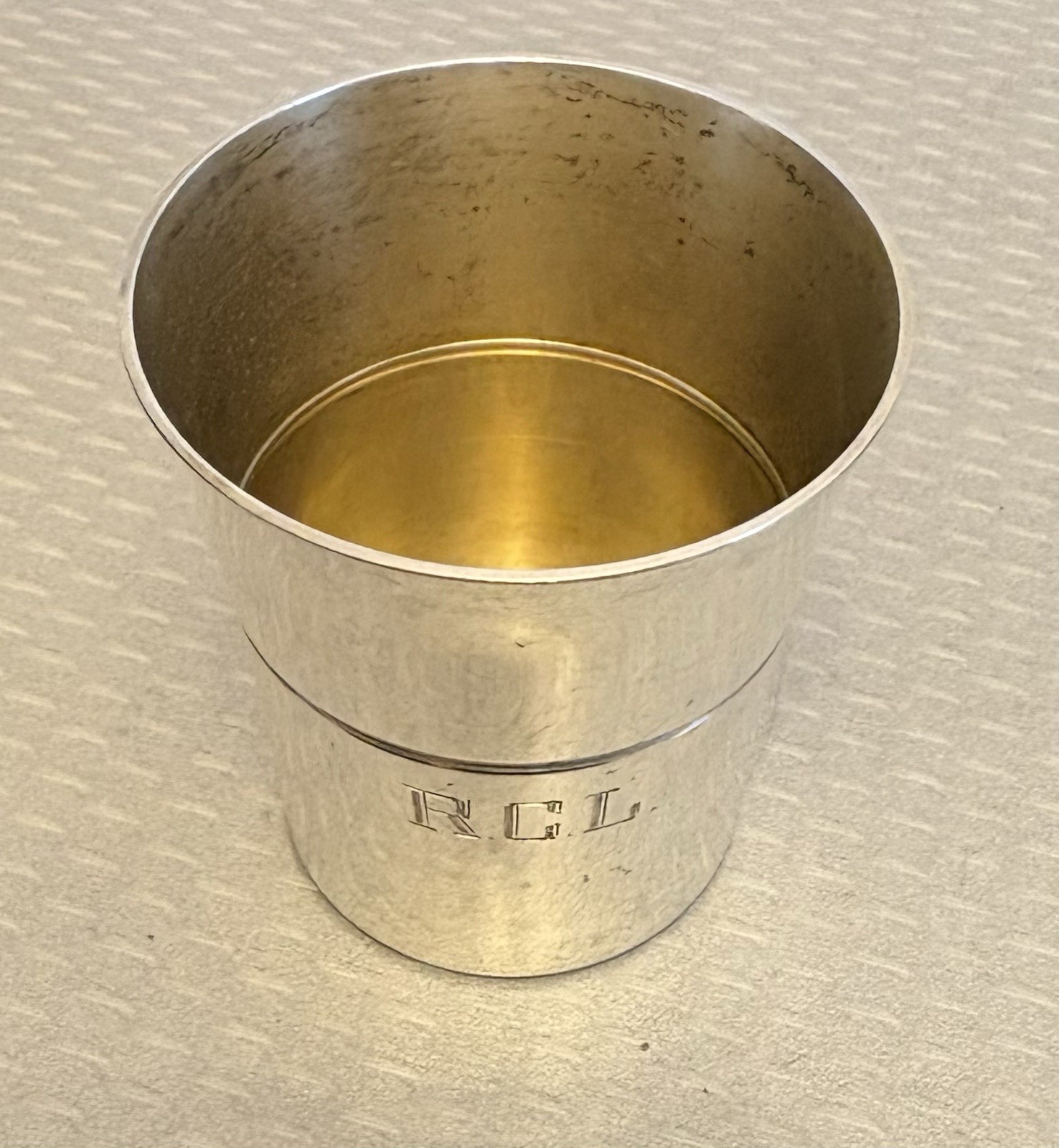 Tiffany and Co Makers Sterling Silver Shot Glass Jigger 2” Cup 23888 mono RCL