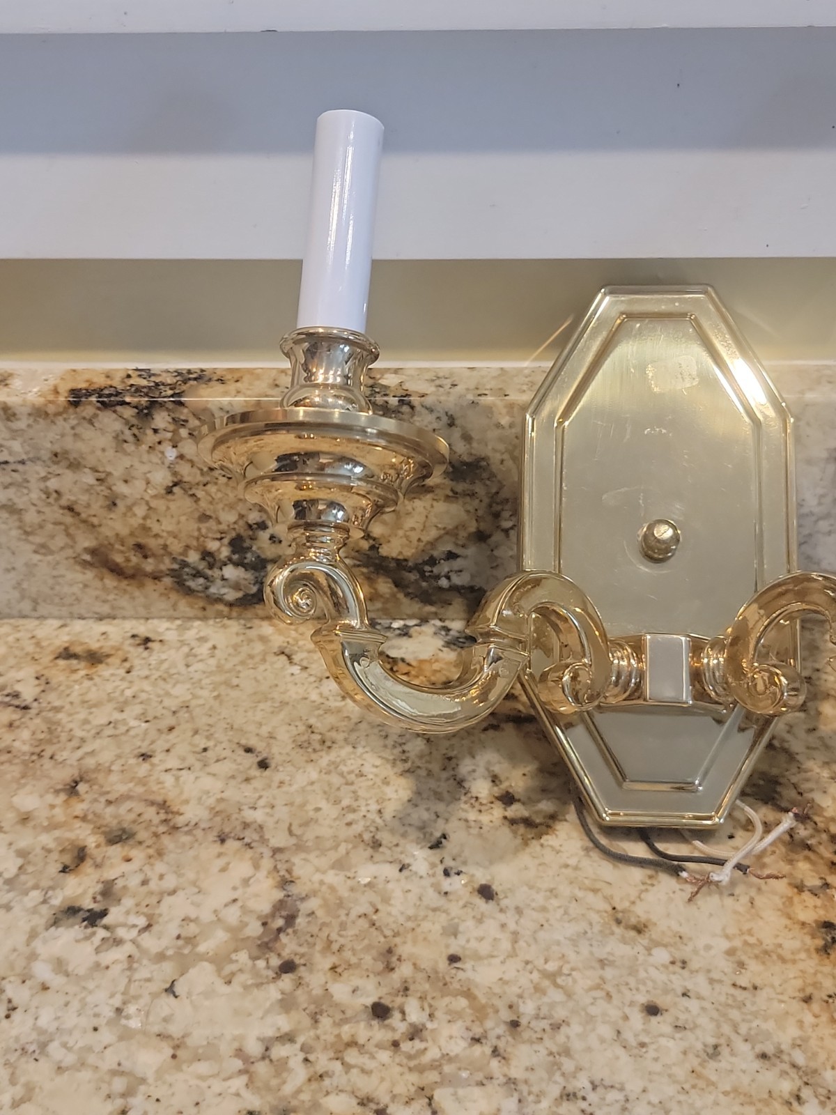 Solid Brass Provincial Style 2-Arm Wall Sconce Hardwire Indoor Light Fixture