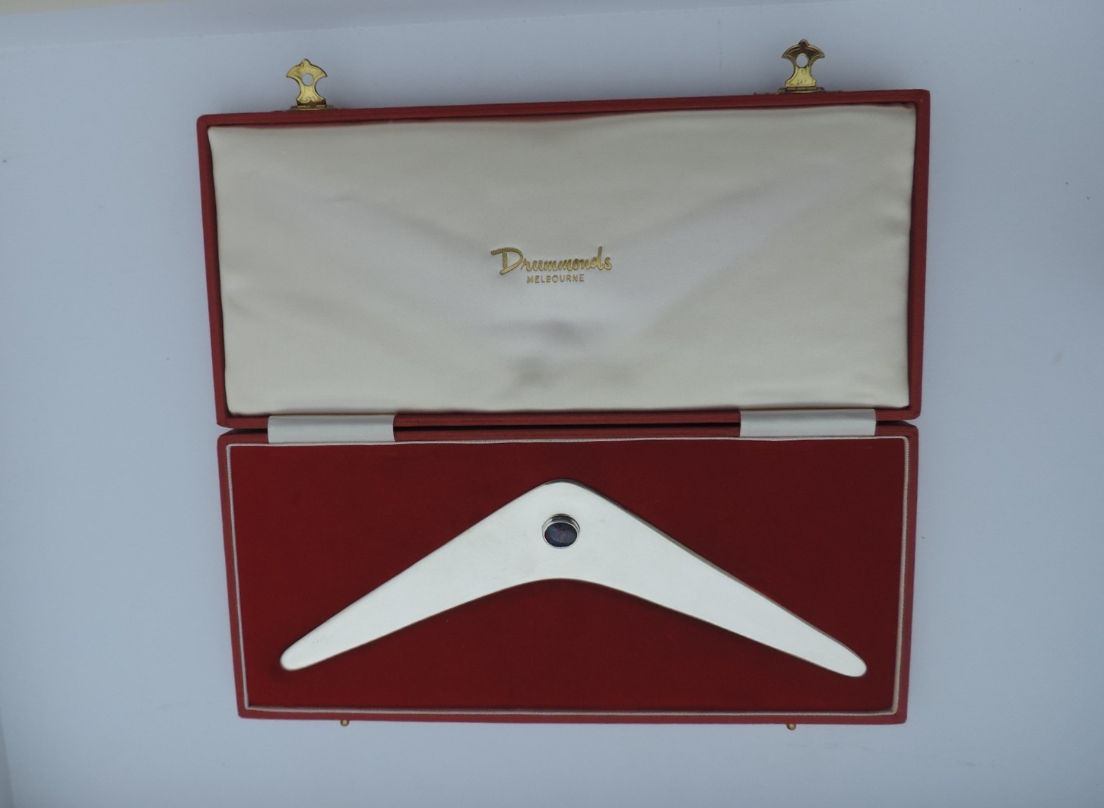 Sterling Silver 925 and Australian Opal Boomerang Letter Opener from W. Drummond