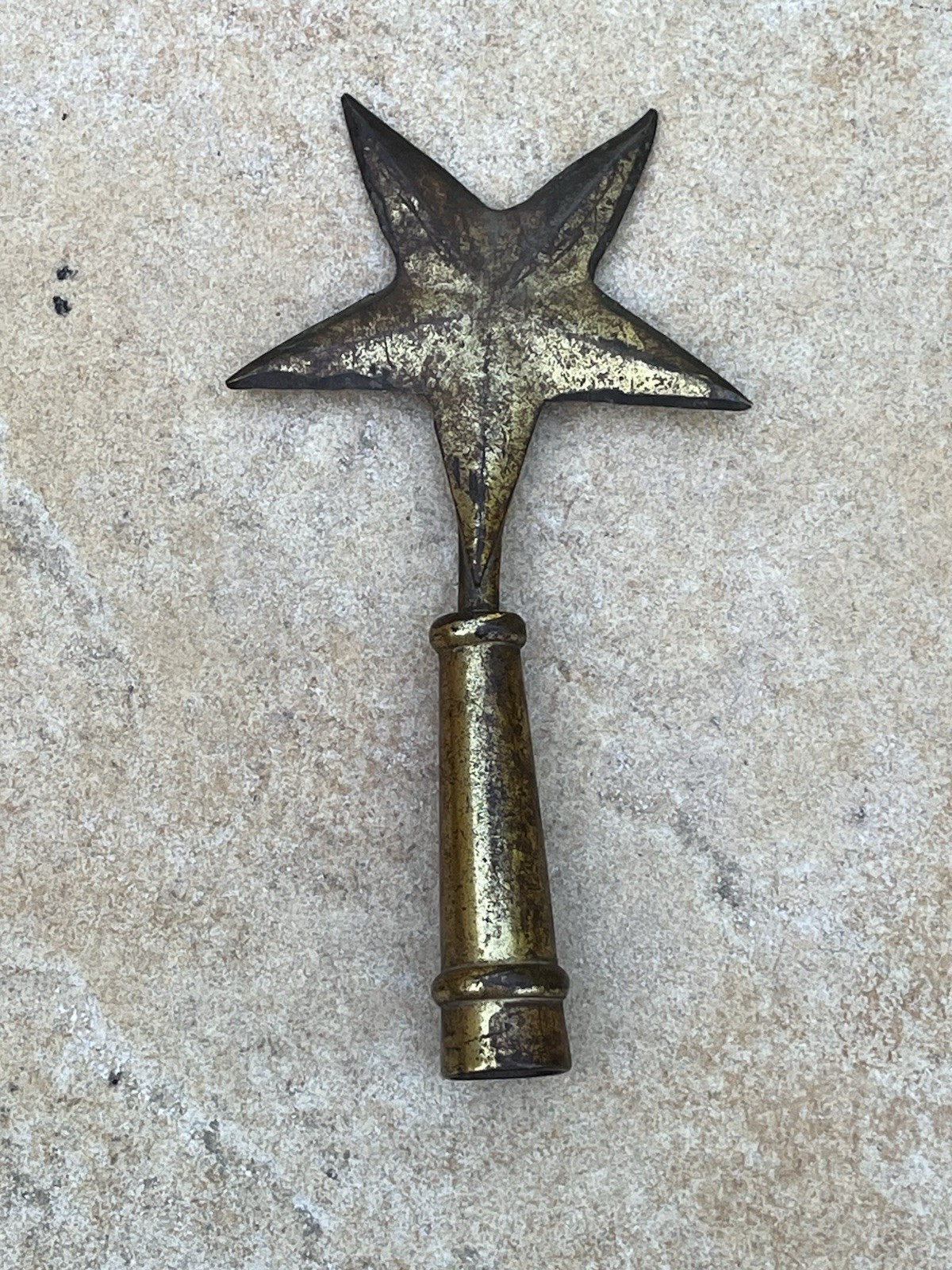 Vintage Brass Star Finial Barn Lightning Rod Topper